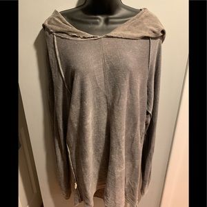 Long sleeve distressed hoodie